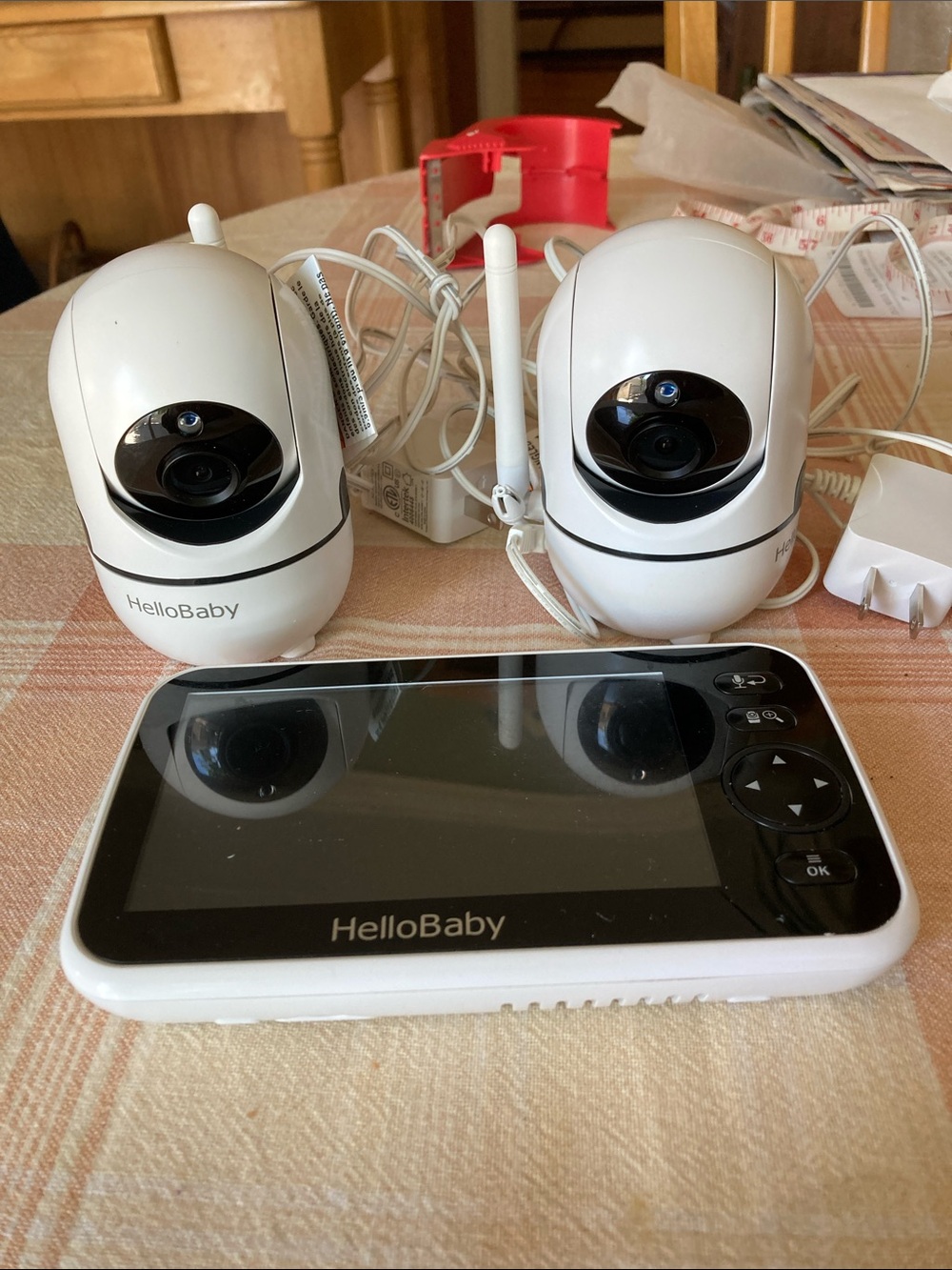 NWT HelloBaby Baby Monitor with Dual White Cameras